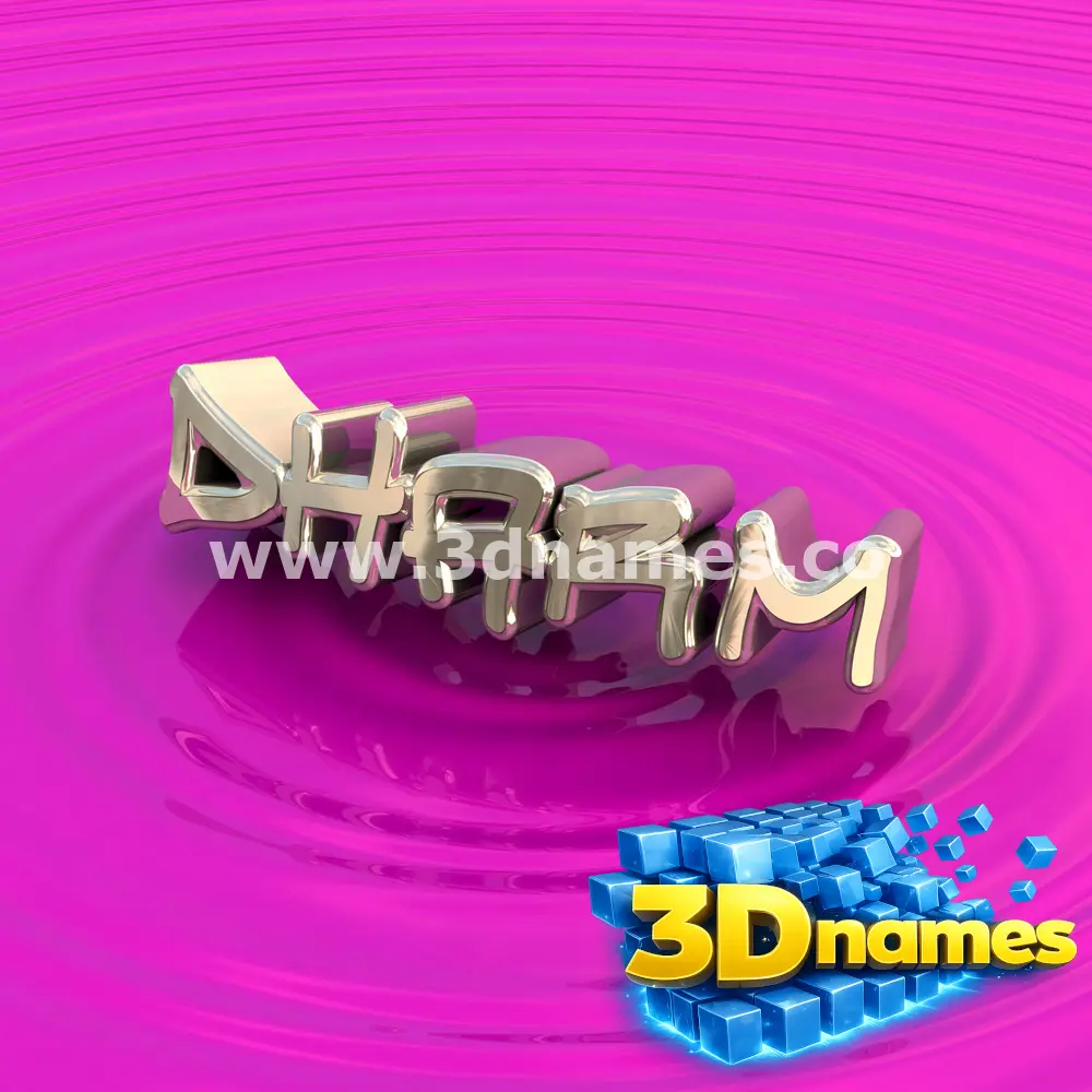 dharm in Pink Graffiti style - 3D name wallpaper