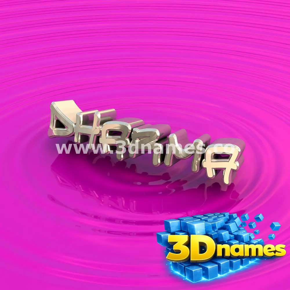 dharma in Pink Graffiti style - 3D name wallpaper