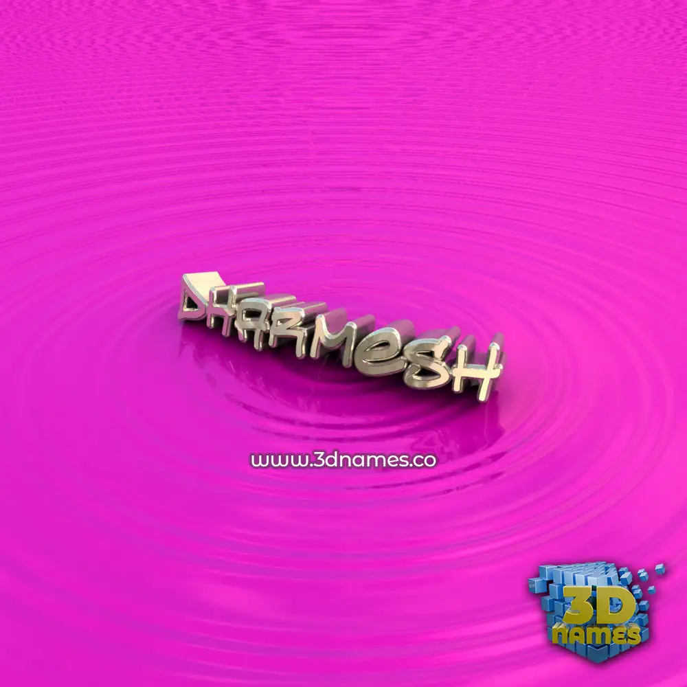 dharmesh in Pink Graffiti style - 3D name wallpaper