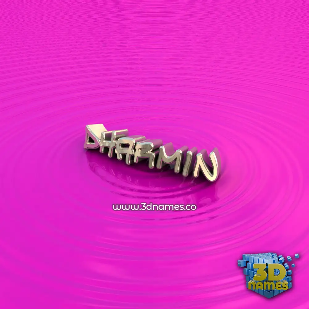 dharmin in Pink Graffiti style - 3D name wallpaper