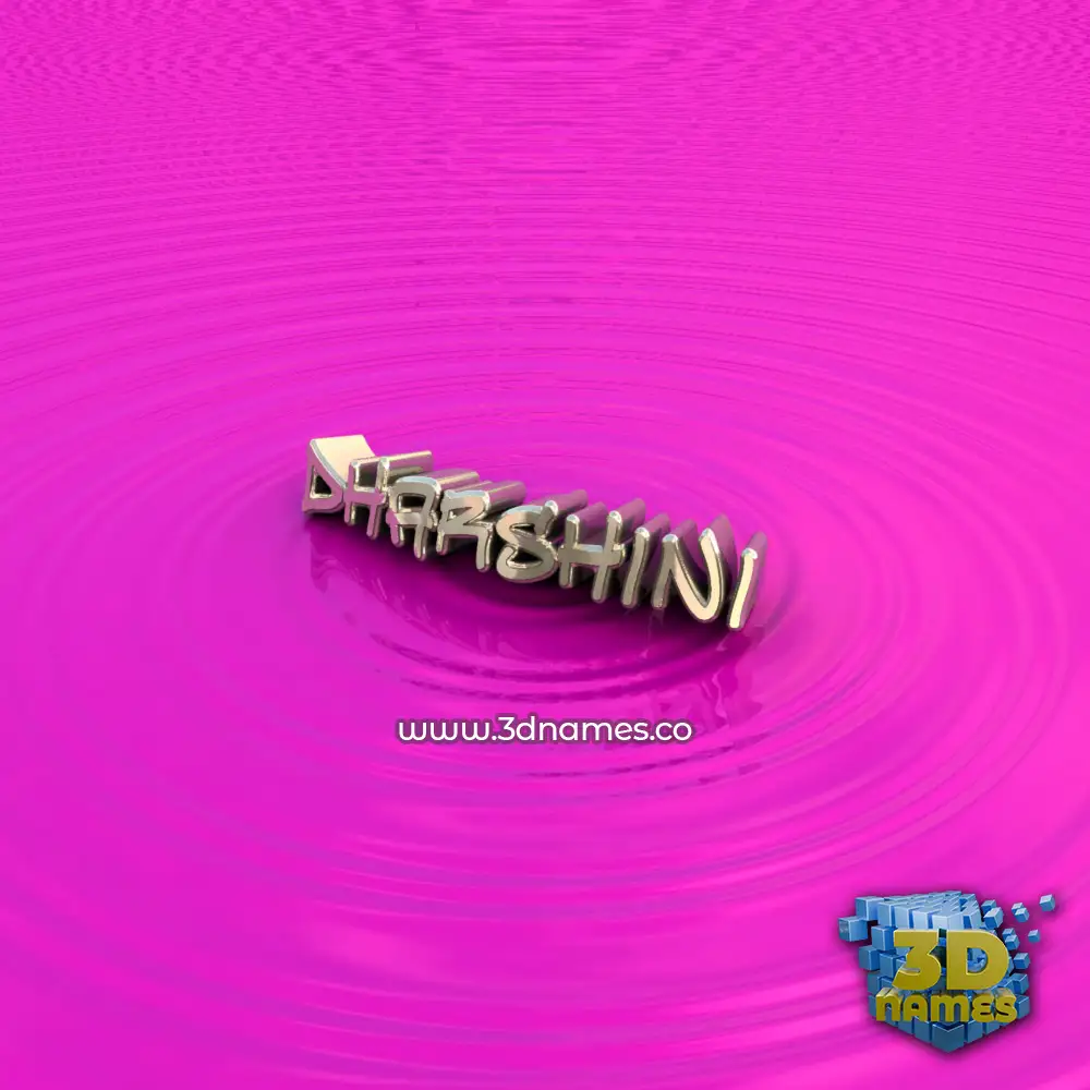 dharshini in Pink Graffiti style - 3D name wallpaper