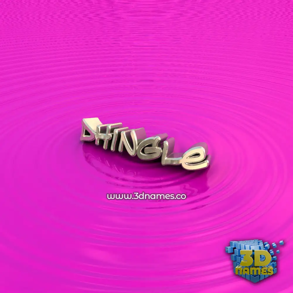 dhingle in Pink Graffiti style - 3D name wallpaper