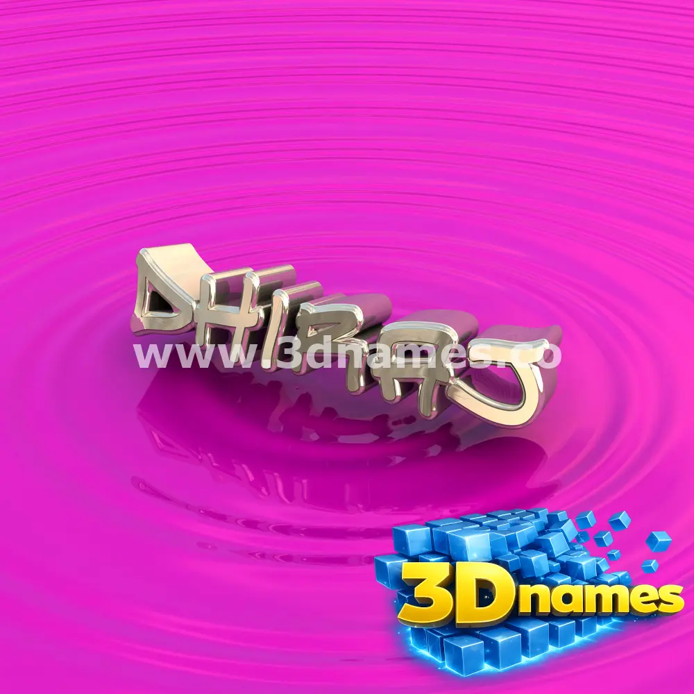 dhiraj in Pink Graffiti style - 3D name wallpaper