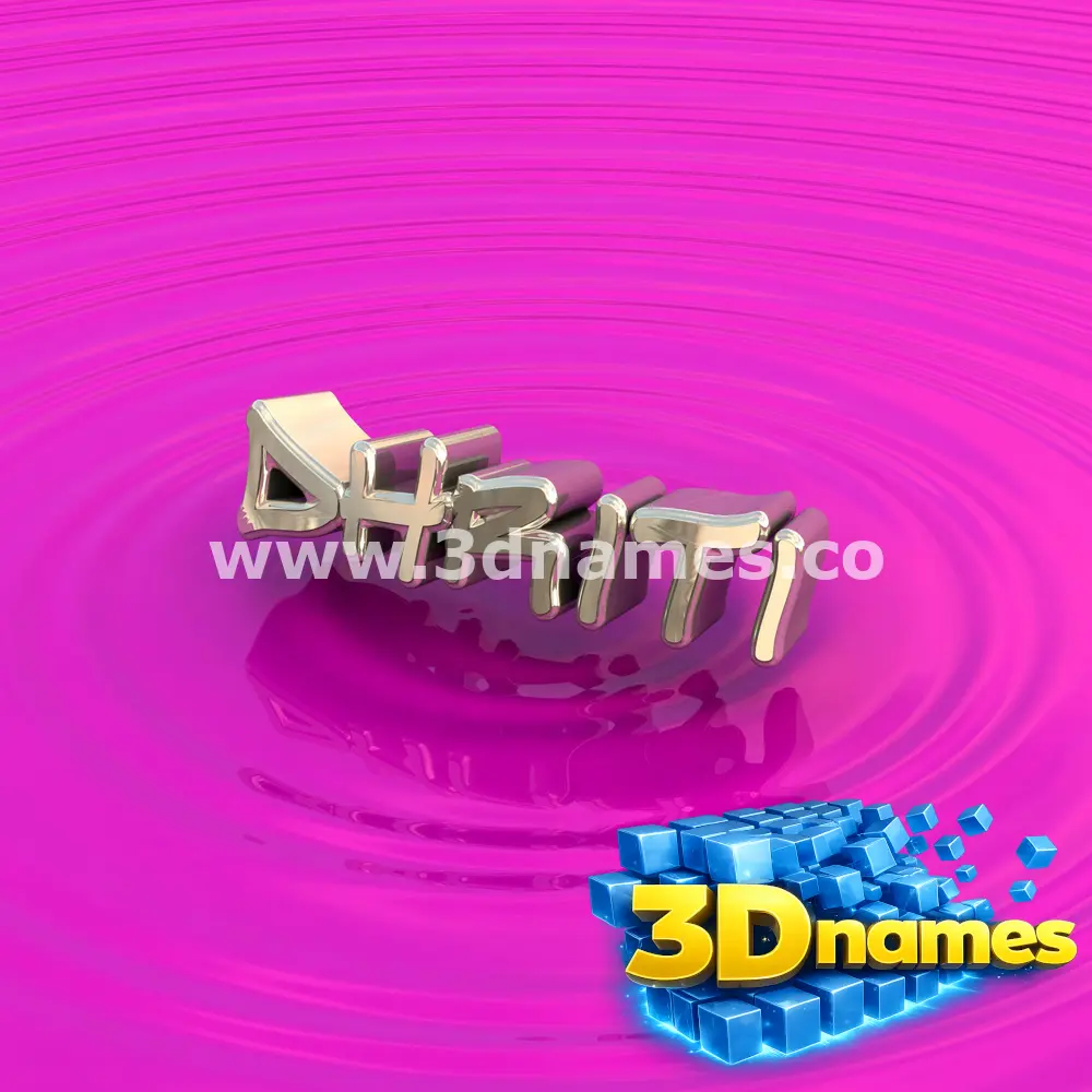 dhriti in Pink Graffiti style - 3D name wallpaper
