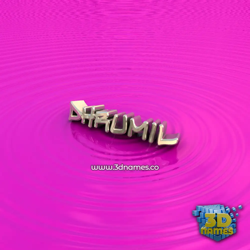 dhrumil in Pink Graffiti style - 3D name wallpaper
