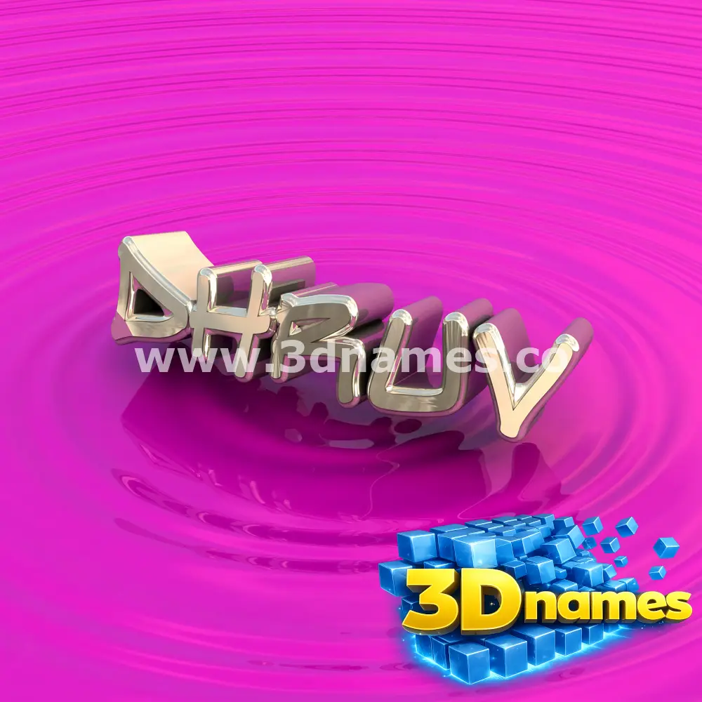 dhruv in Pink Graffiti style - 3D name wallpaper