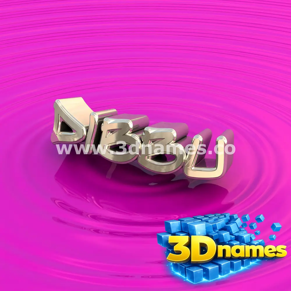 dibbu in Pink Graffiti style - 3D name wallpaper