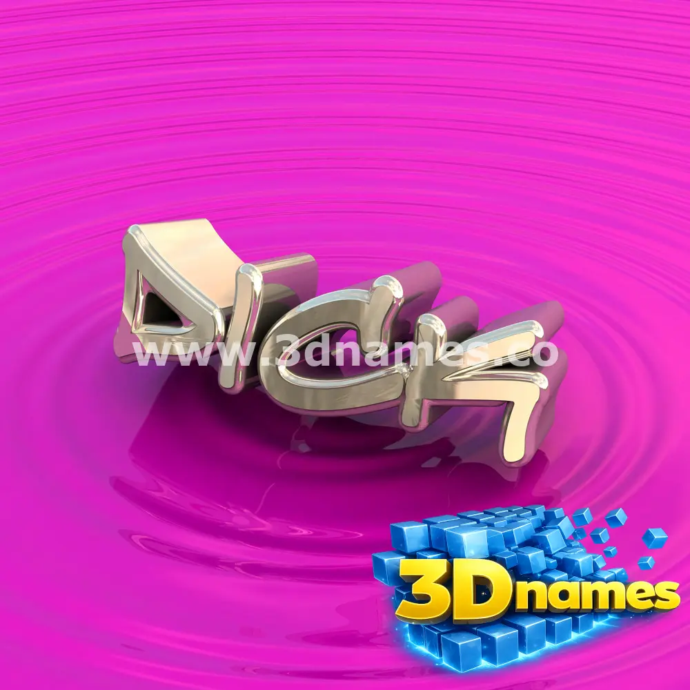 dick in Pink Graffiti style - 3D name wallpaper