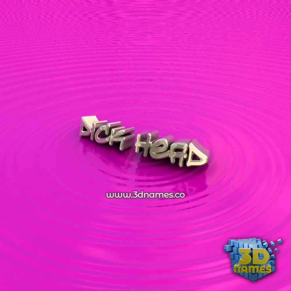 dick head in Pink Graffiti style - 3D name wallpaper