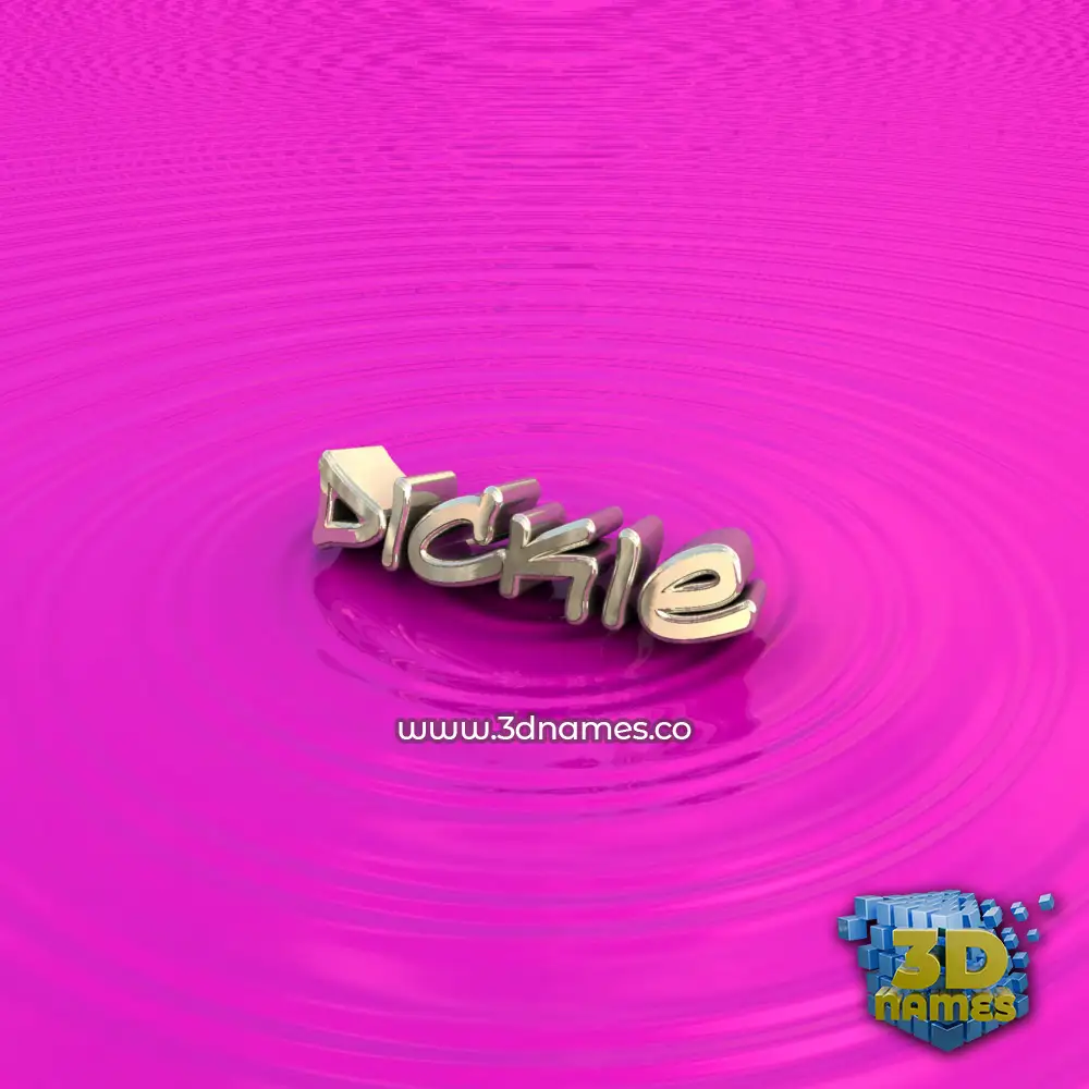 dickie in Pink Graffiti style - 3D name wallpaper