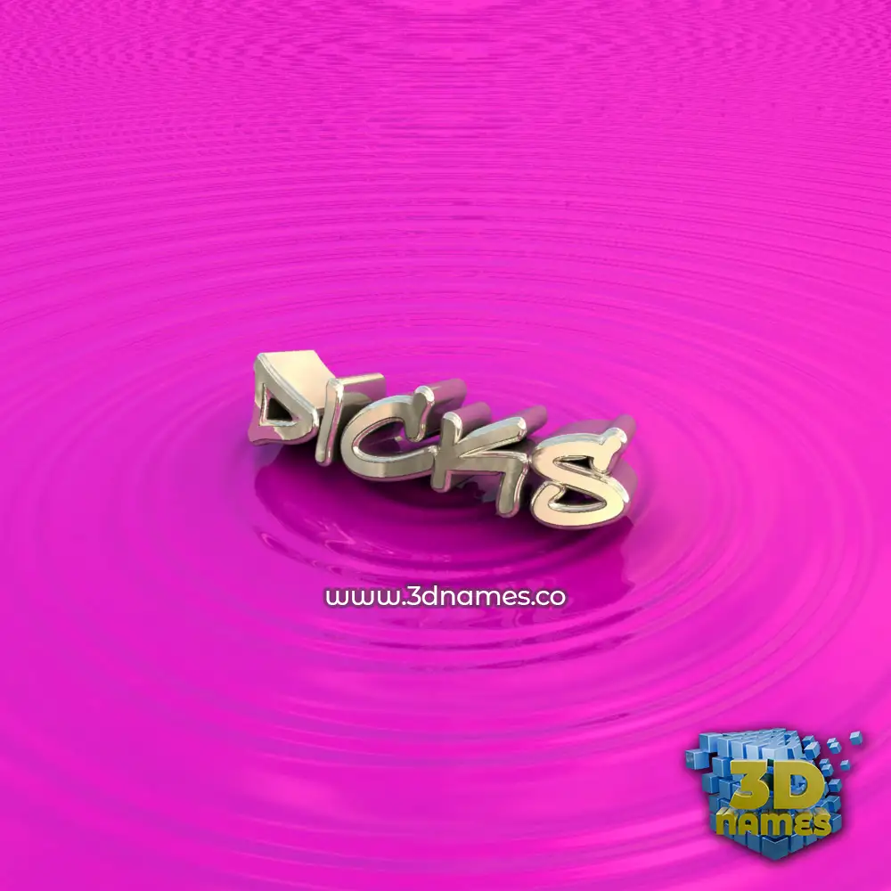 dicks in Pink Graffiti style - 3D name wallpaper
