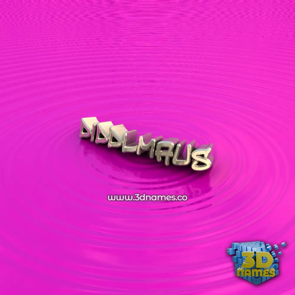 diddlmaus in Pink Graffiti style - 3D name wallpaper