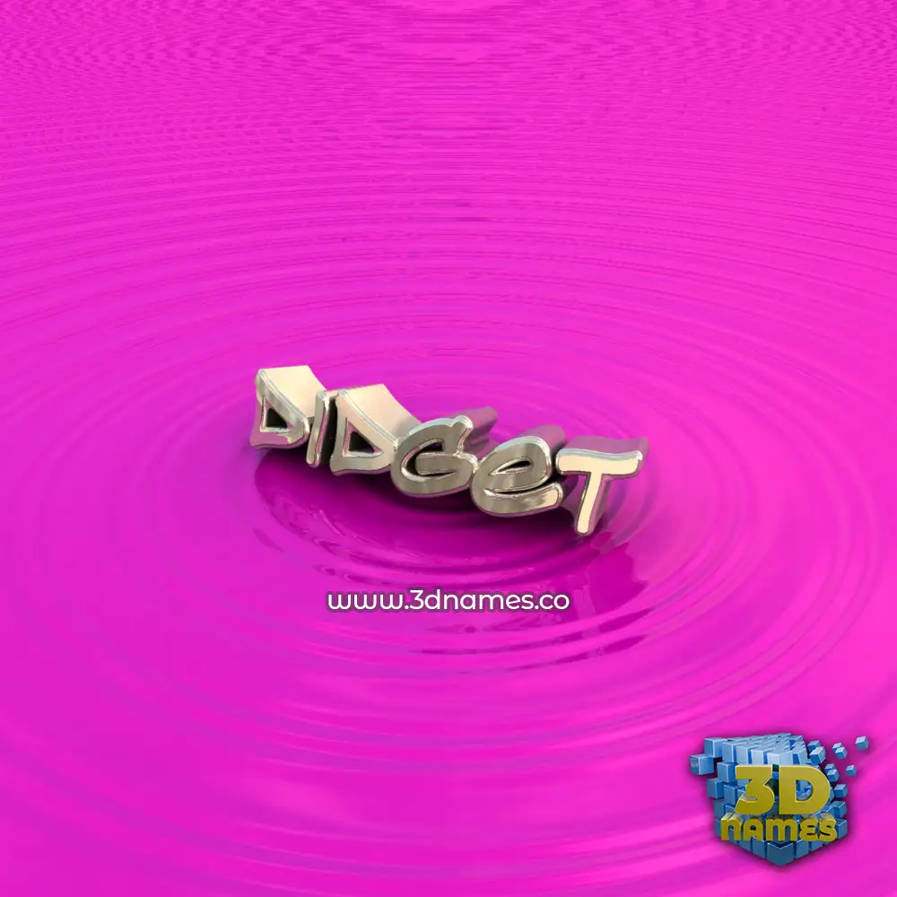 didget in Pink Graffiti style - 3D name wallpaper