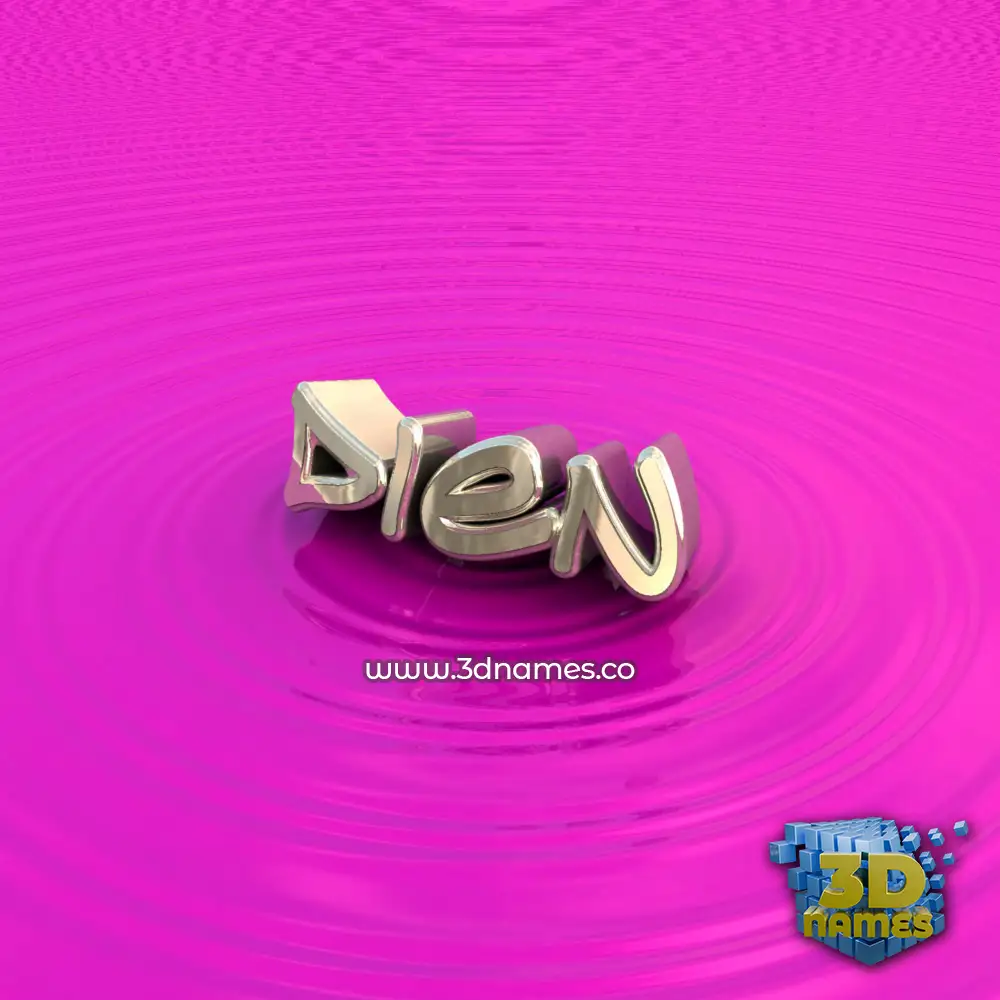 dien in Pink Graffiti style - 3D name wallpaper