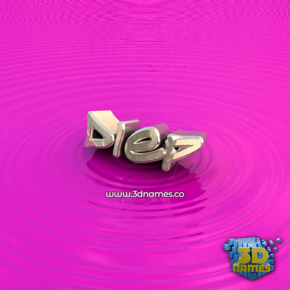 diep in Pink Graffiti style - 3D name wallpaper