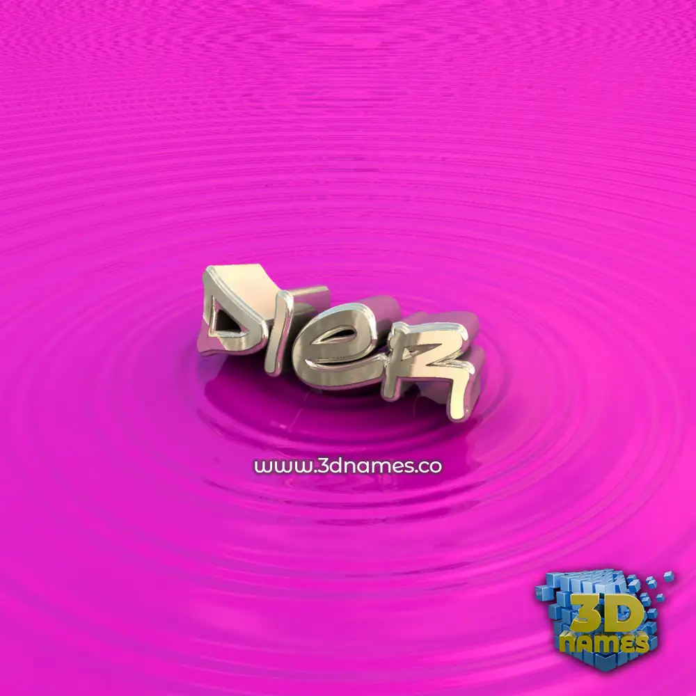 dier in Pink Graffiti style - 3D name wallpaper