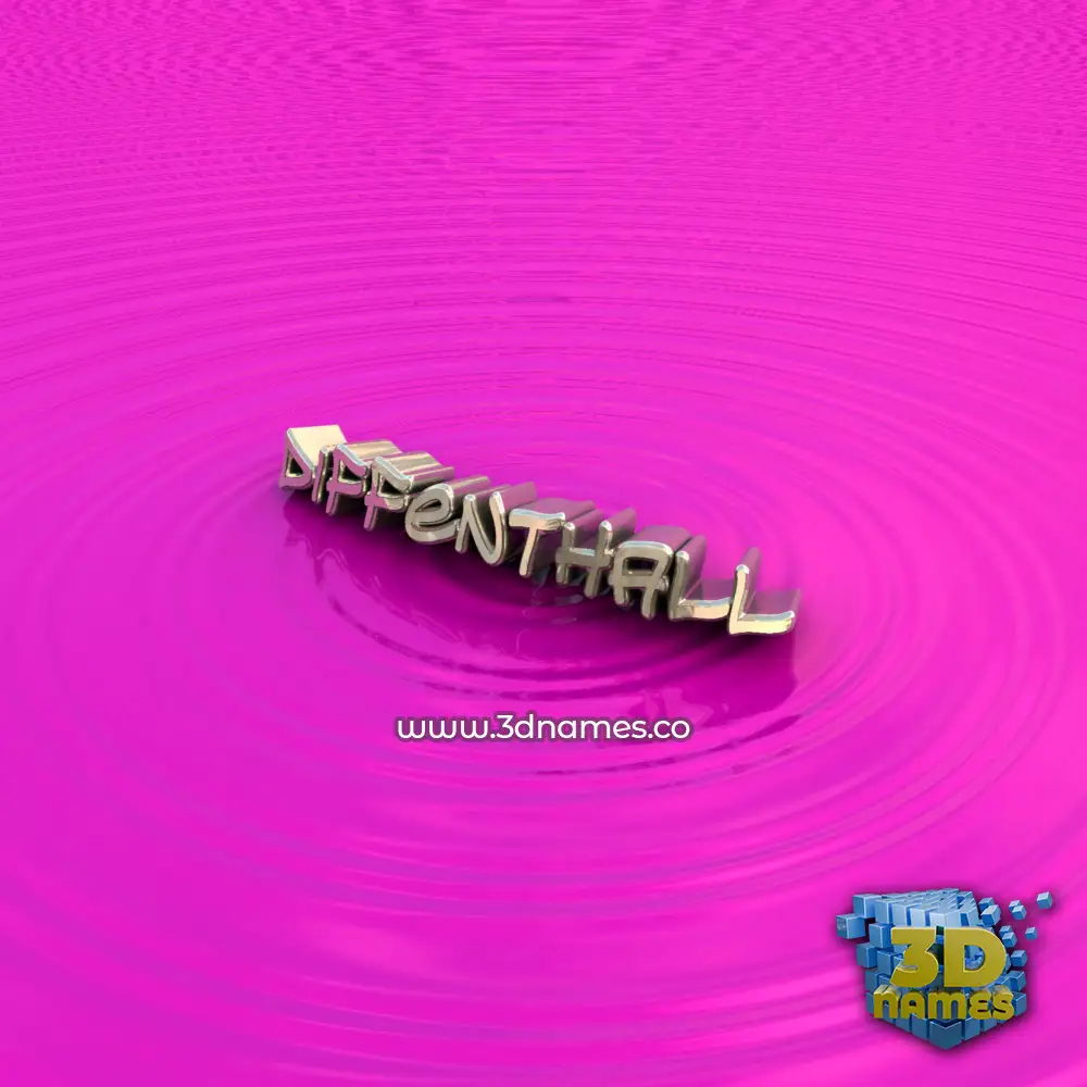 diffenthall in Pink Graffiti style - 3D name wallpaper