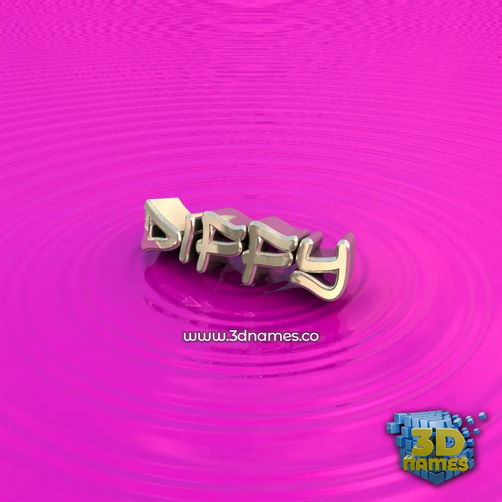 diffy in Pink Graffiti style - 3D name wallpaper