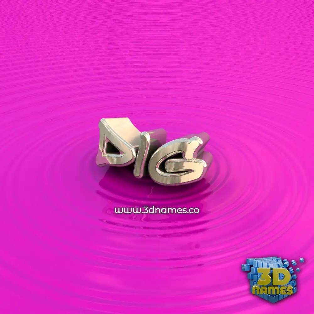 dig in Pink Graffiti style - 3D name wallpaper