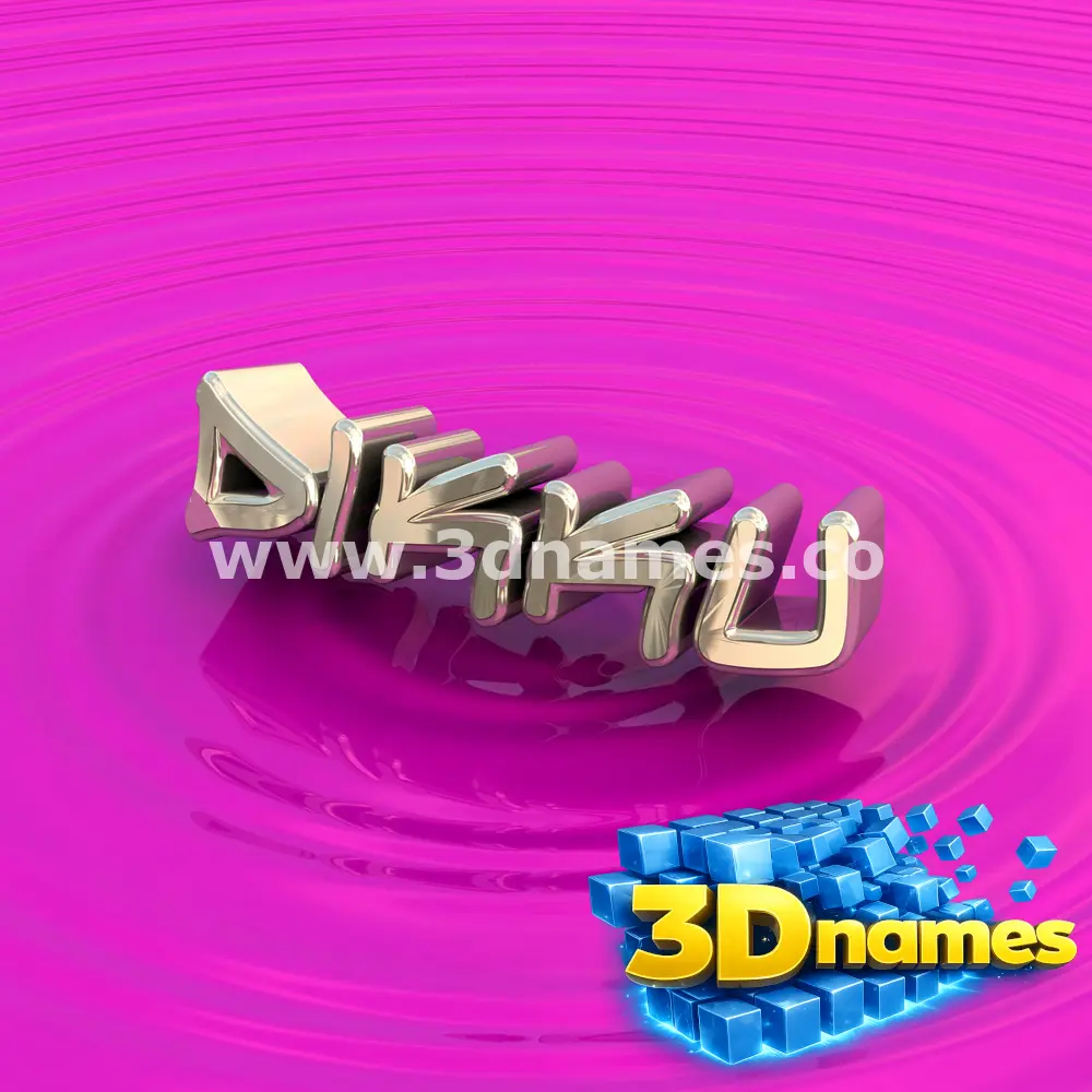 dikku in Pink Graffiti style - 3D name wallpaper
