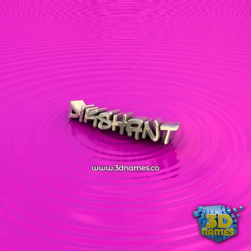dikshant in Pink Graffiti style - 3D name wallpaper