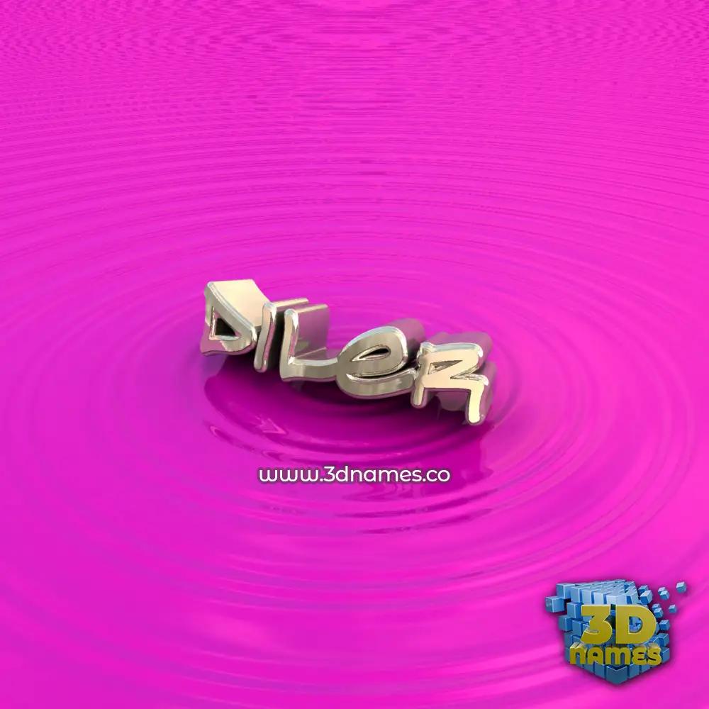 diler in Pink Graffiti style - 3D name wallpaper