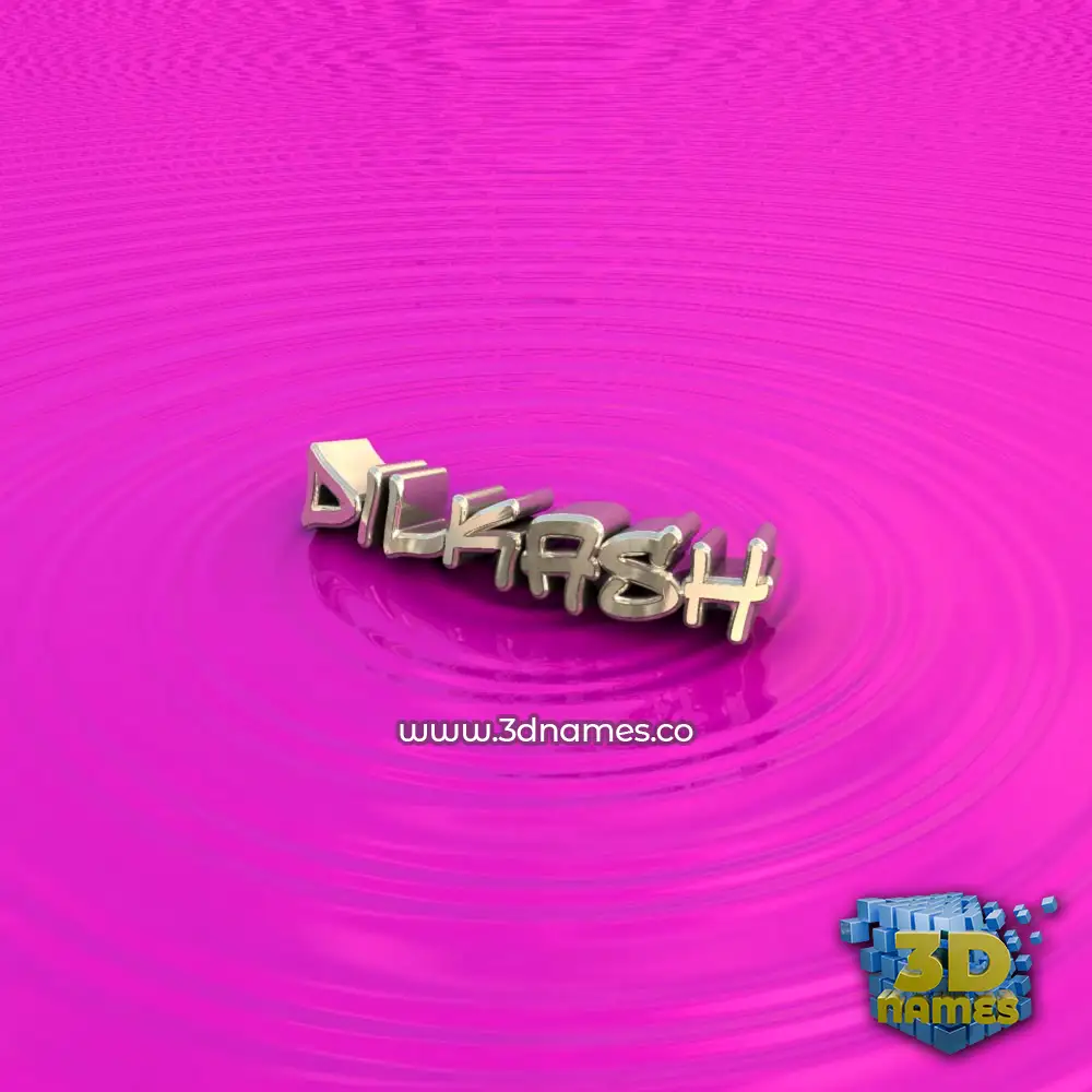 dilkash in Pink Graffiti style - 3D name wallpaper