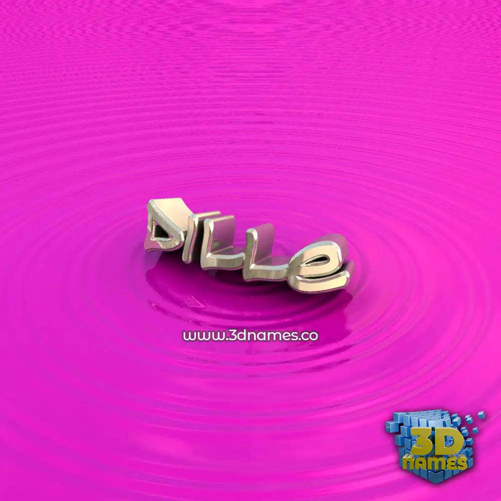 dille in Pink Graffiti style - 3D name wallpaper