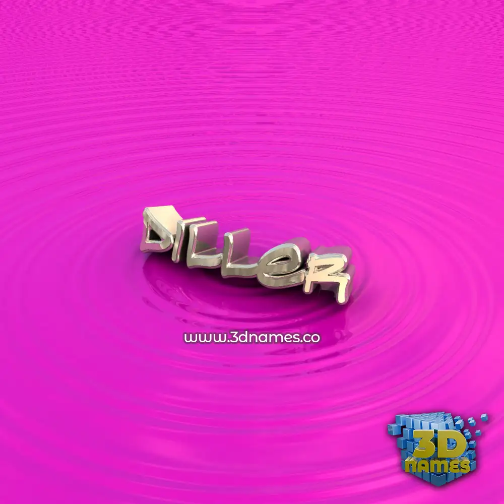 diller in Pink Graffiti style - 3D name wallpaper