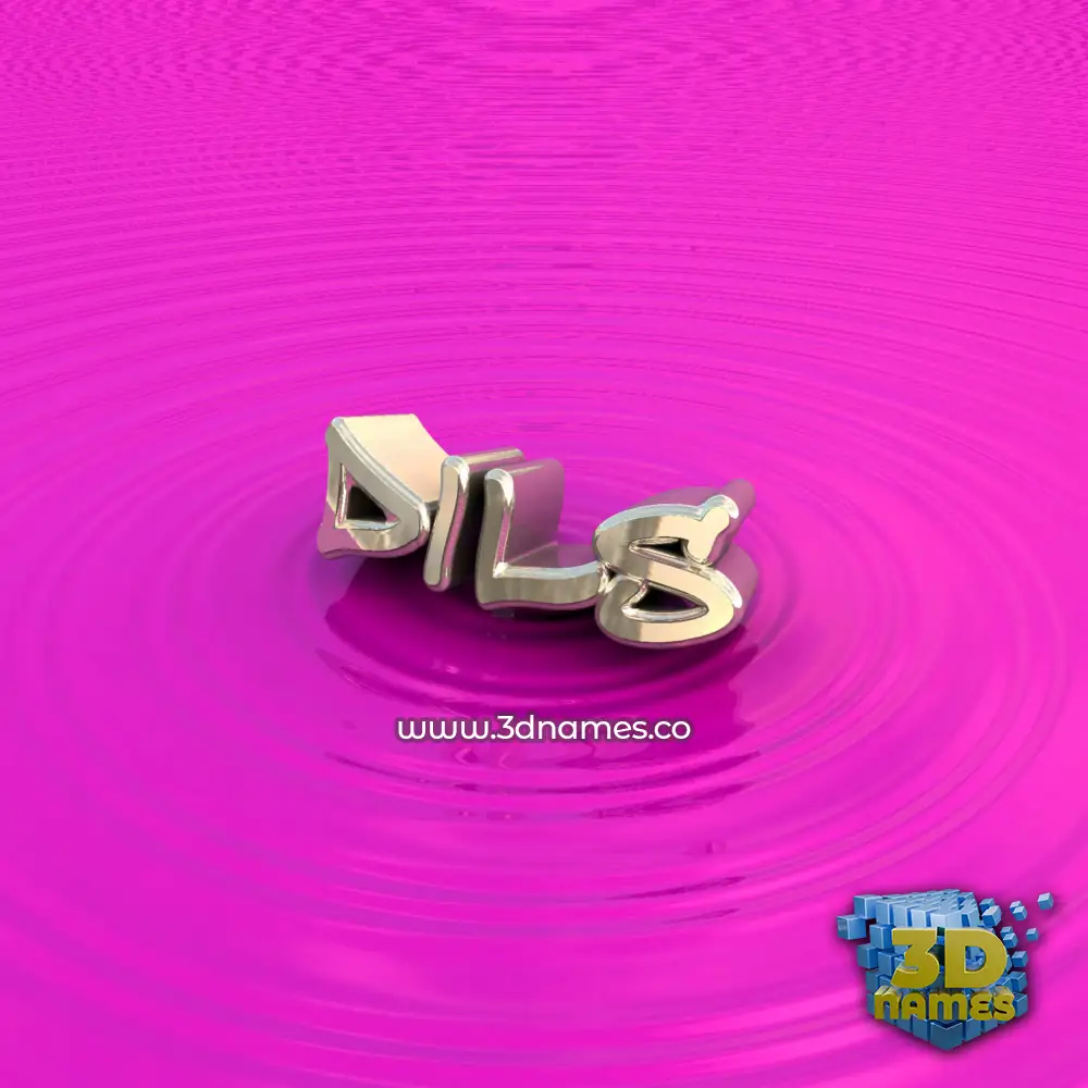 dils in Pink Graffiti style - 3D name wallpaper