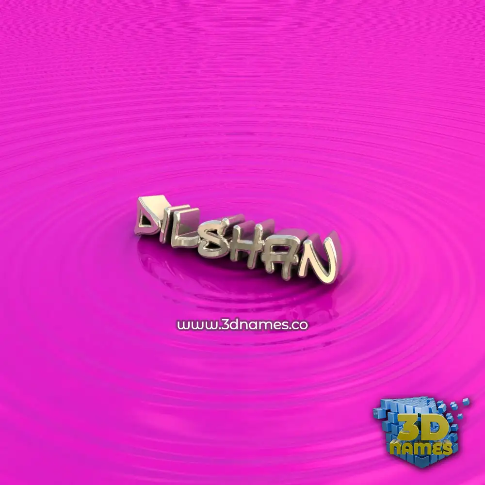 dilshan in Pink Graffiti style - 3D name wallpaper
