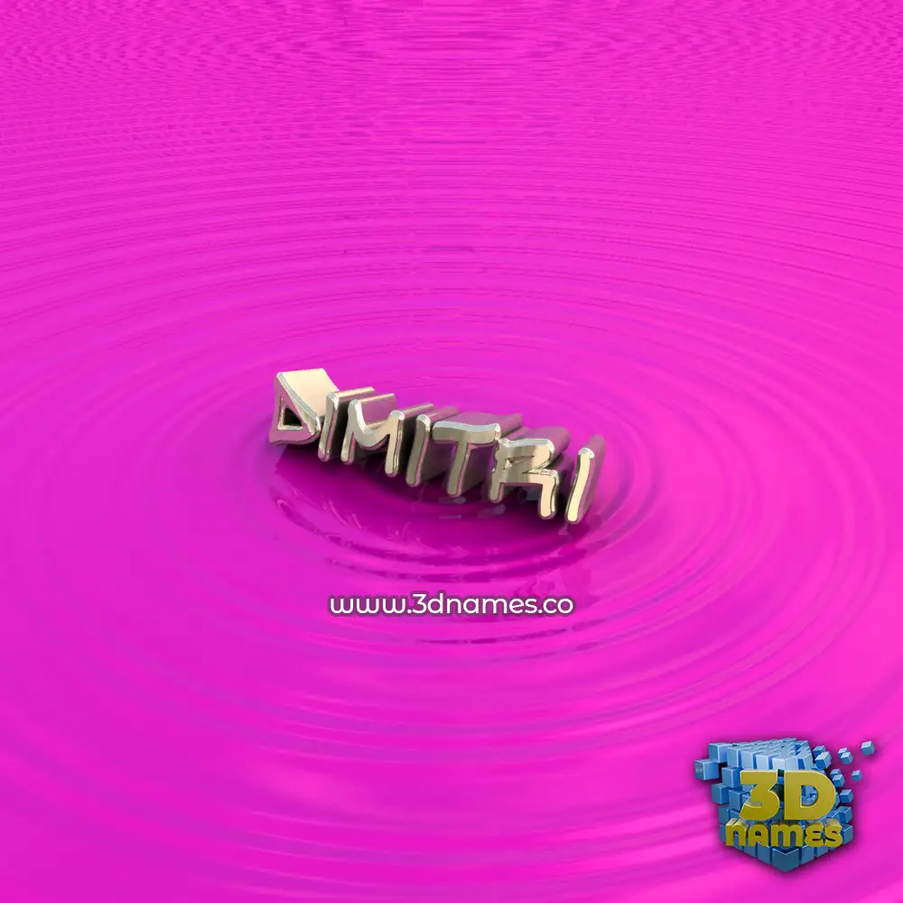 dimitri in Pink Graffiti style - 3D name wallpaper