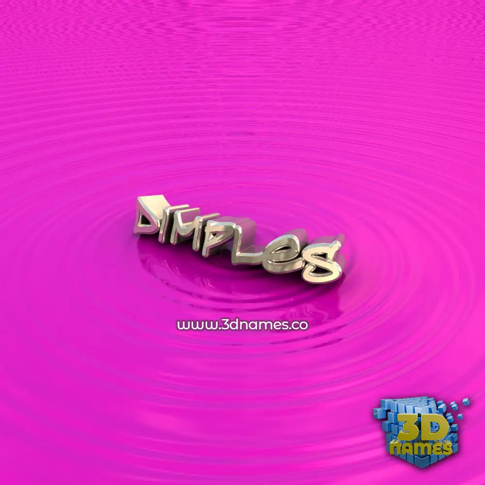dimples in Pink Graffiti style - 3D name wallpaper