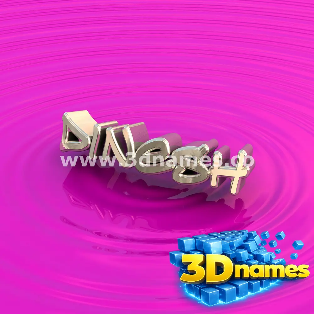 dinesh in Pink Graffiti style - 3D name wallpaper
