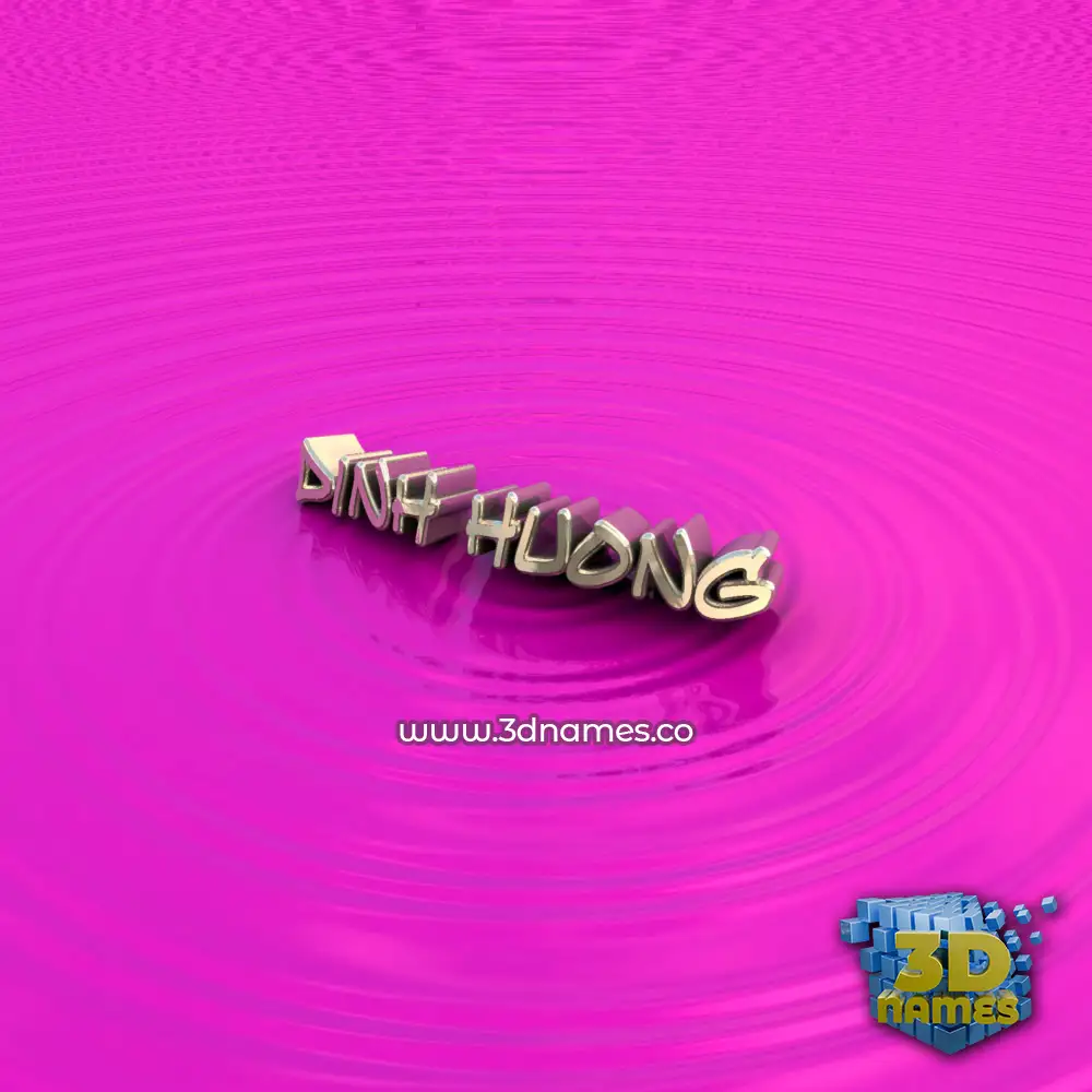 dinh huong in Pink Graffiti style - 3D name wallpaper