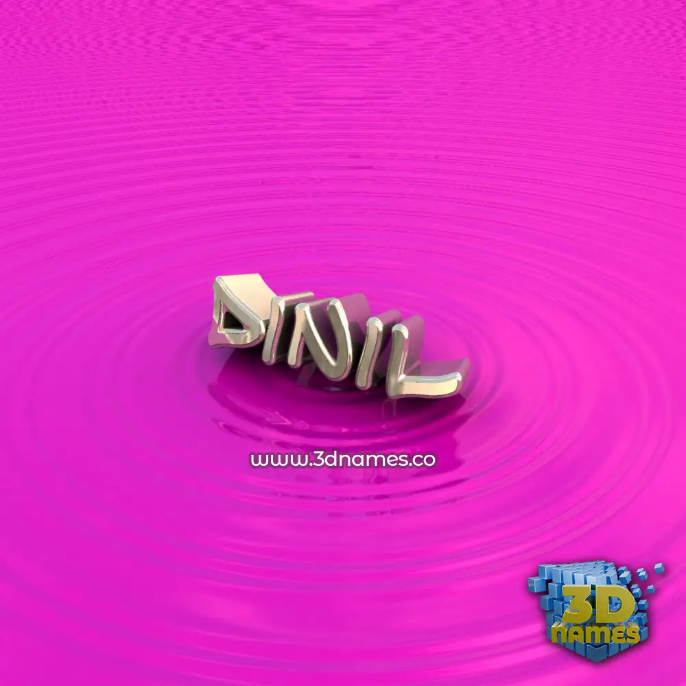 dinil in Pink Graffiti style - 3D name wallpaper