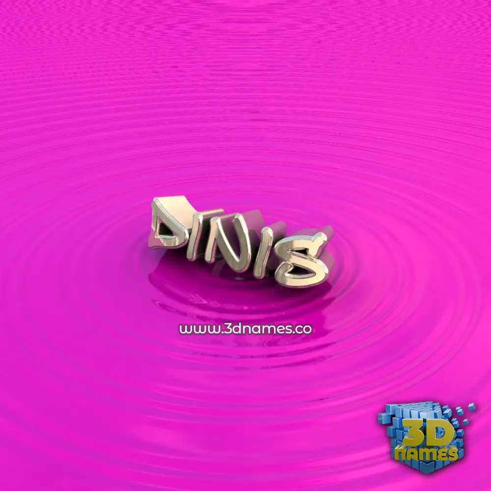 dinis in Pink Graffiti style - 3D name wallpaper