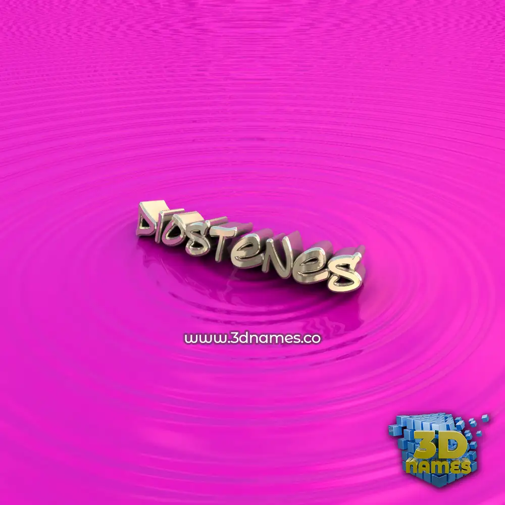 diostenes in Pink Graffiti style - 3D name wallpaper