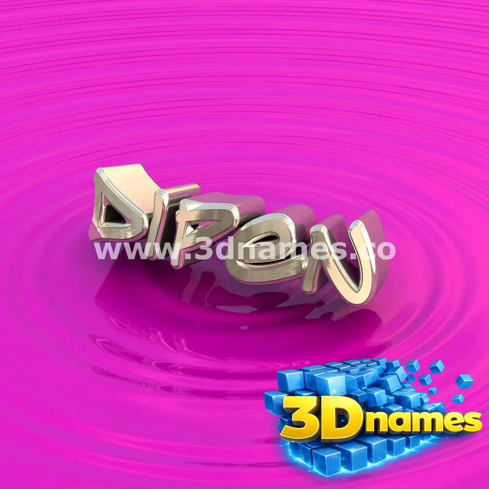 dipen in Pink Graffiti style - 3D name wallpaper