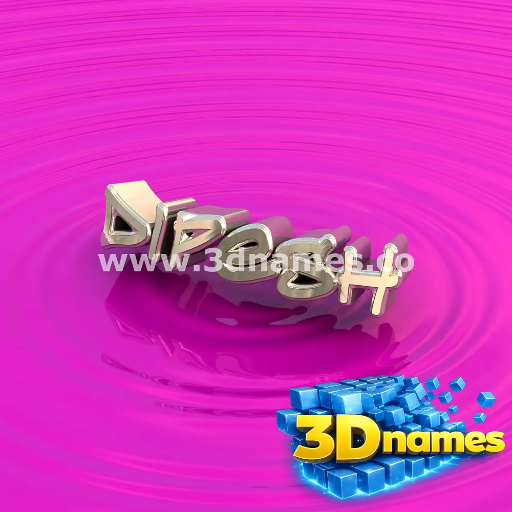 dipesh in Pink Graffiti style - 3D name wallpaper