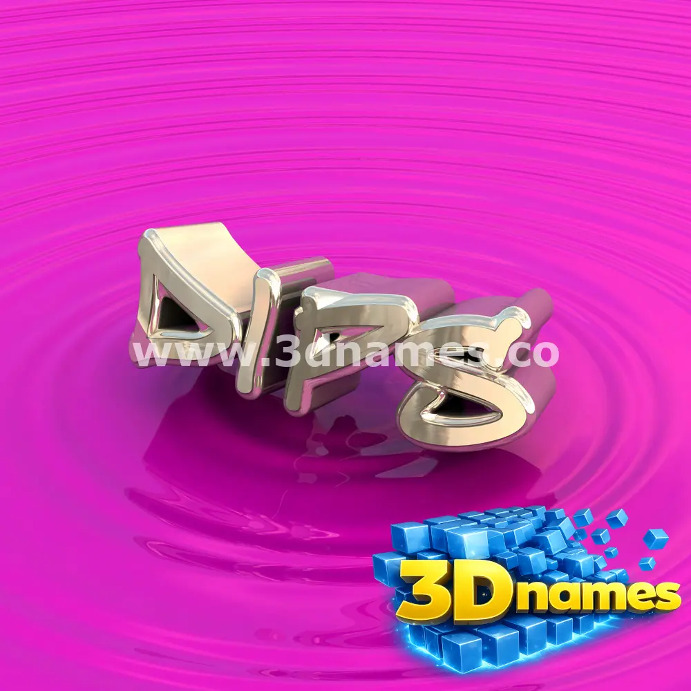 dips in Pink Graffiti style - 3D name wallpaper