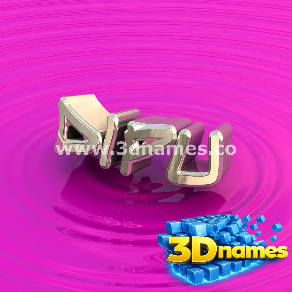 dipu in Pink Graffiti style - 3D name wallpaper