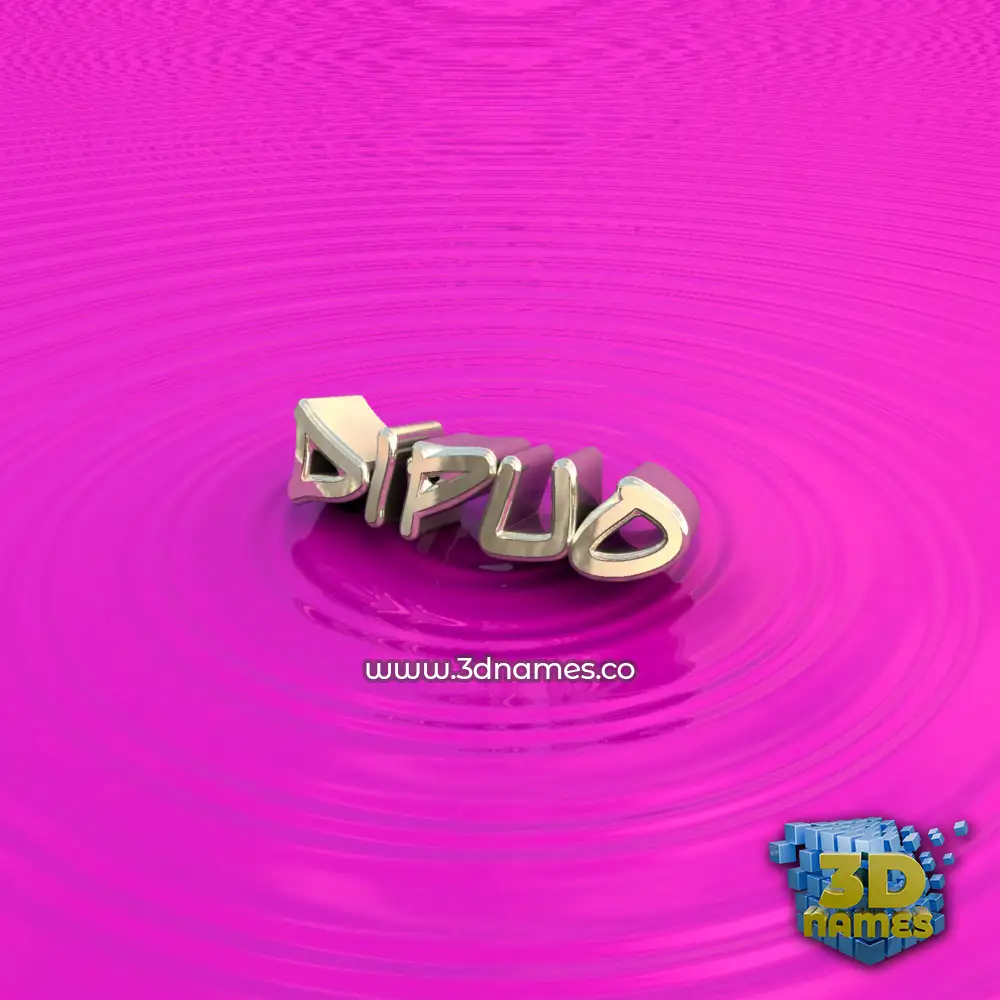 dipuo in Pink Graffiti style - 3D name wallpaper
