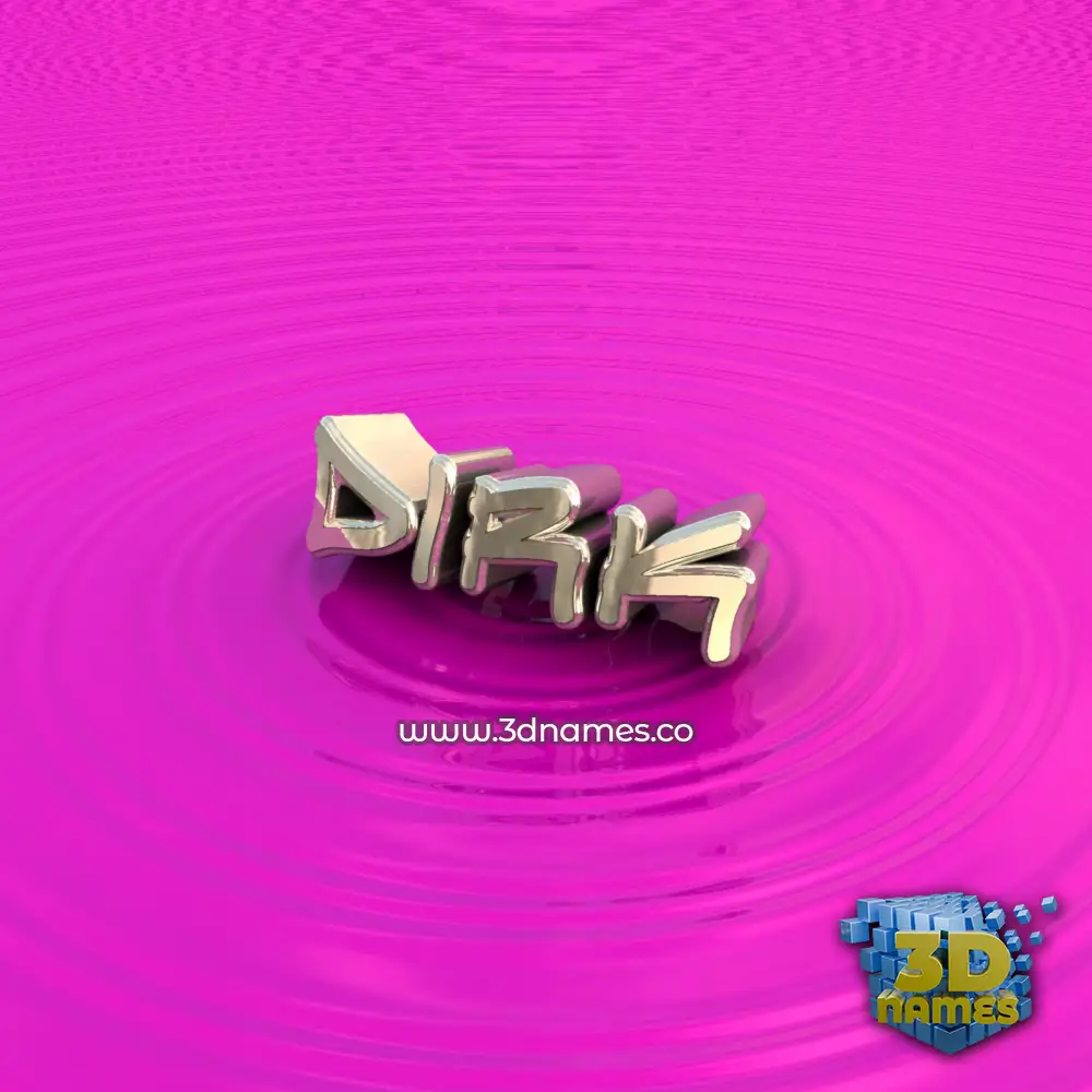 dirk in Pink Graffiti style - 3D name wallpaper