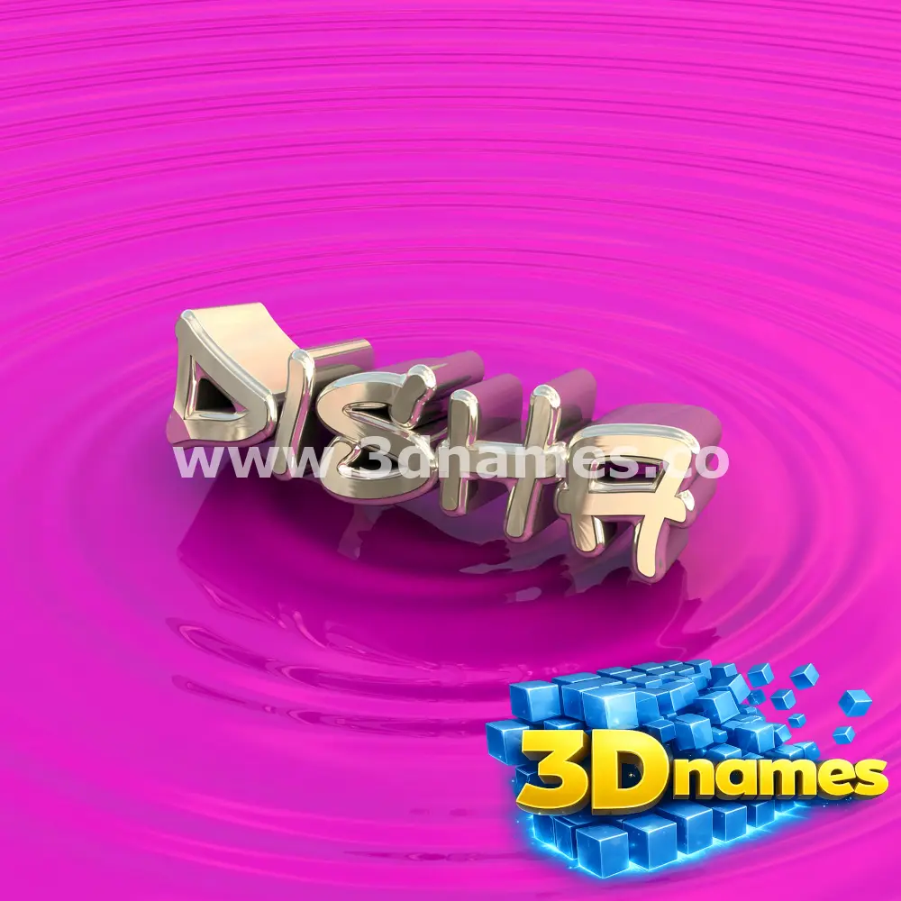 disha in Pink Graffiti style - 3D name wallpaper