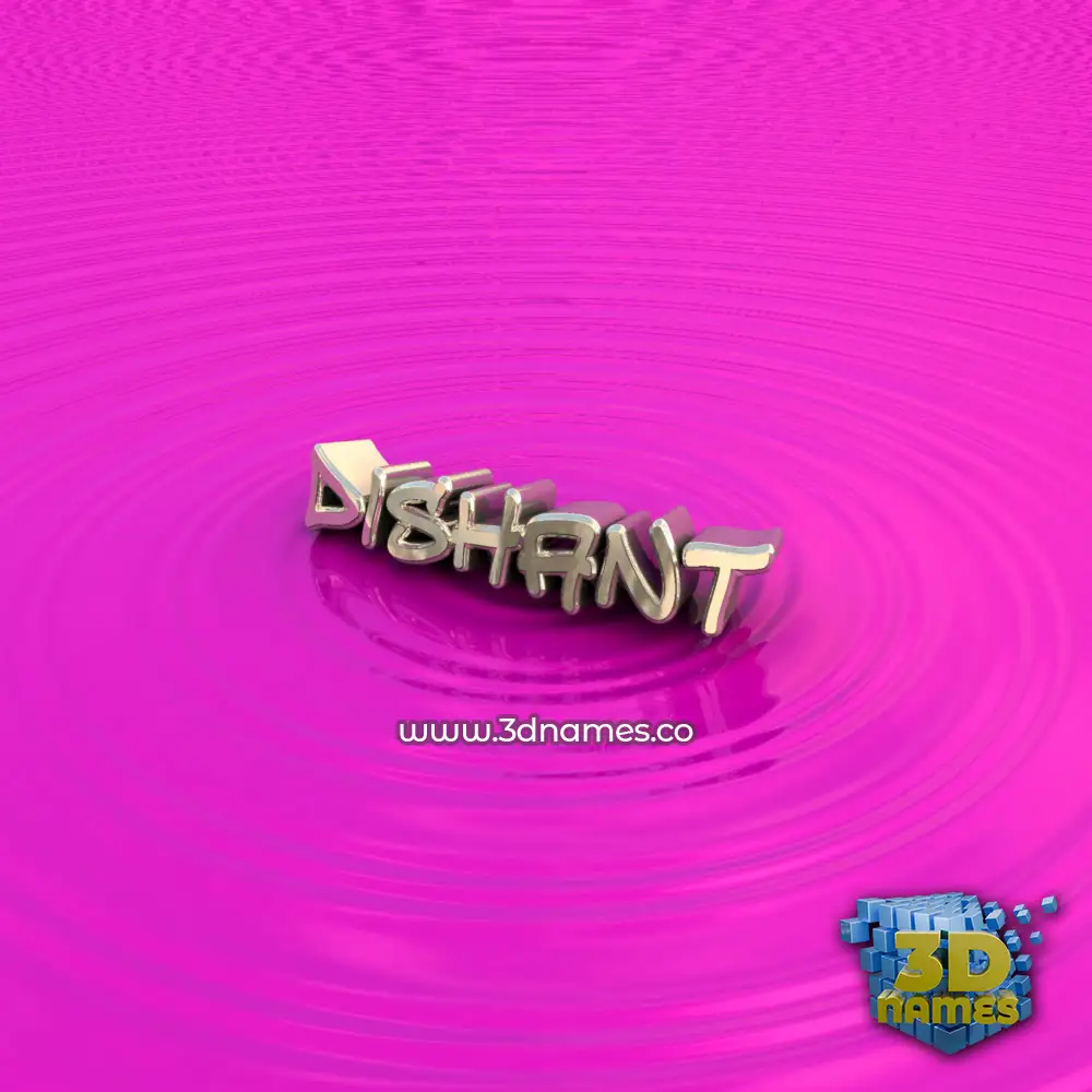 dishant in Pink Graffiti style - 3D name wallpaper