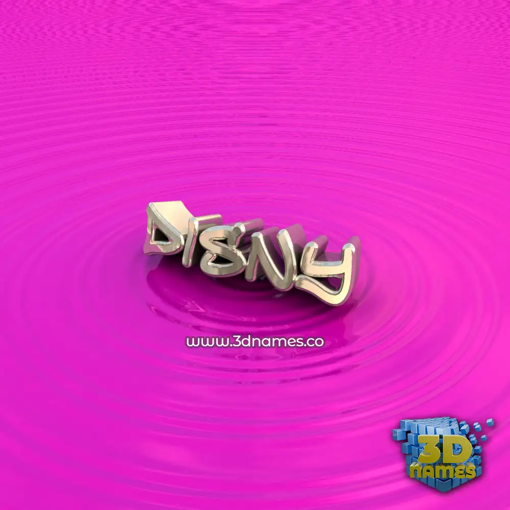 disny in Pink Graffiti style - 3D name wallpaper