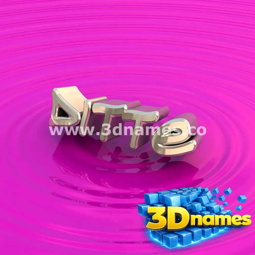 ditte in Pink Graffiti style - 3D name wallpaper