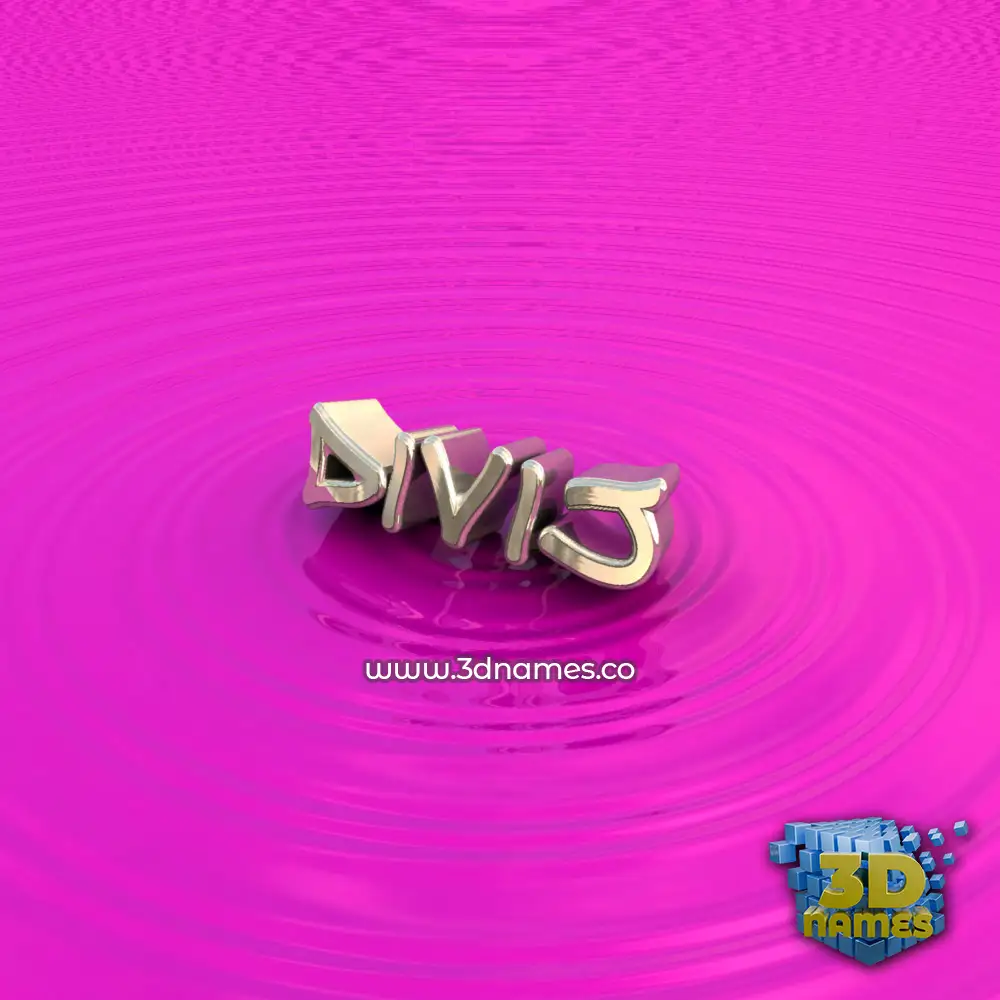 divij in Pink Graffiti style - 3D name wallpaper