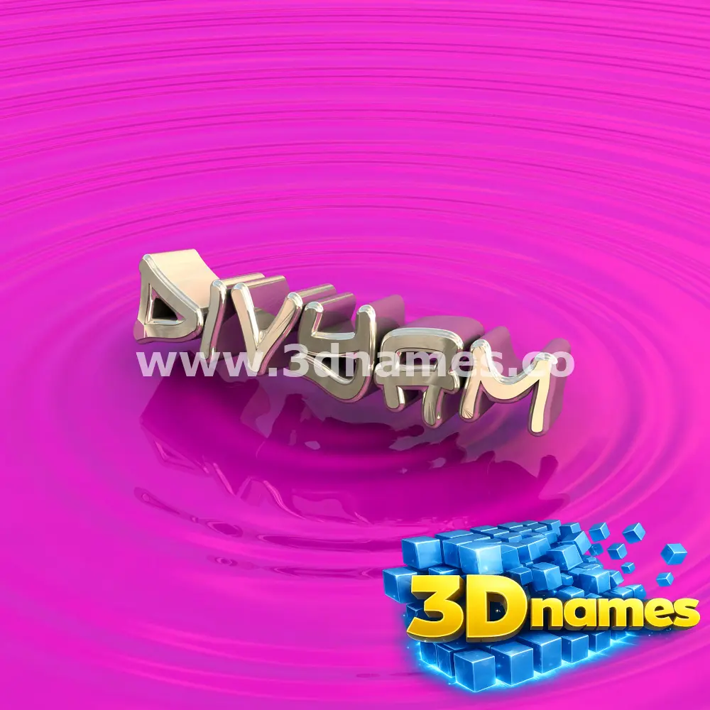 divyam in Pink Graffiti style - 3D name wallpaper